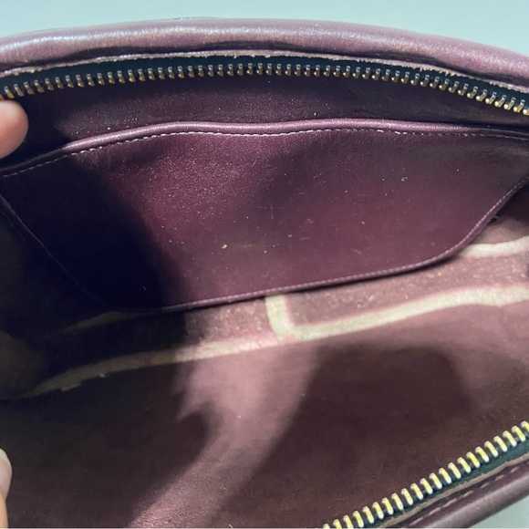 Dorcelle Made in USA Vintage Shoulder Handbag Purse Dark Maroon Burgundy Leather - Picture 10 of 10